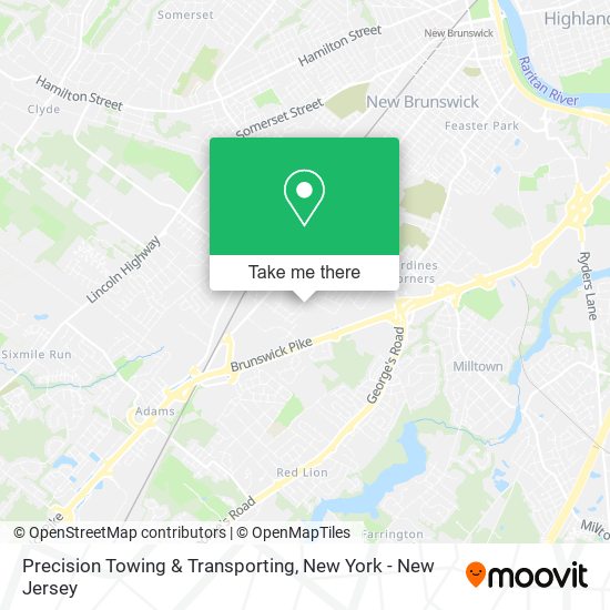 Mapa de Precision Towing & Transporting