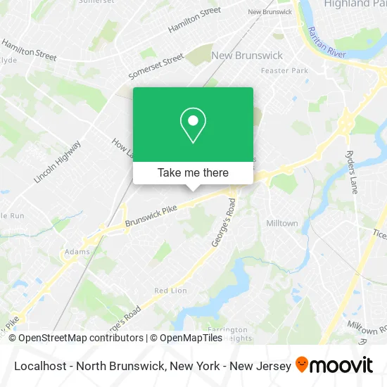 Localhost - North Brunswick map