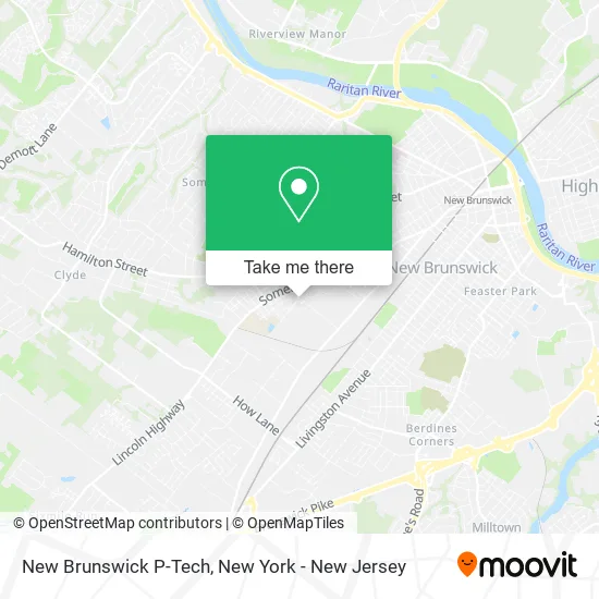 New Brunswick P-Tech map