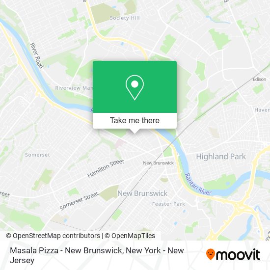 Mapa de Masala Pizza - New Brunswick