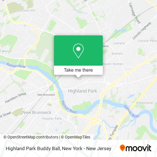 Highland Park Buddy Ball map