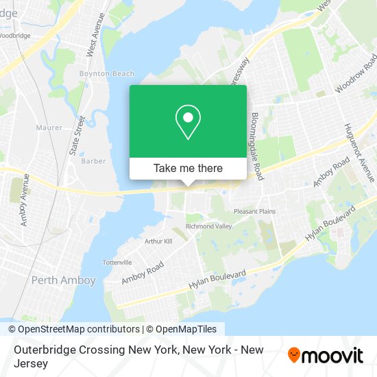 Mapa de Outerbridge Crossing New York