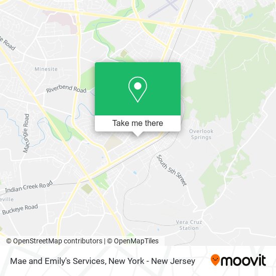 Mae and Emily's Services map