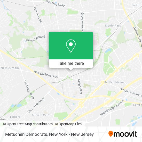 Metuchen Democrats map