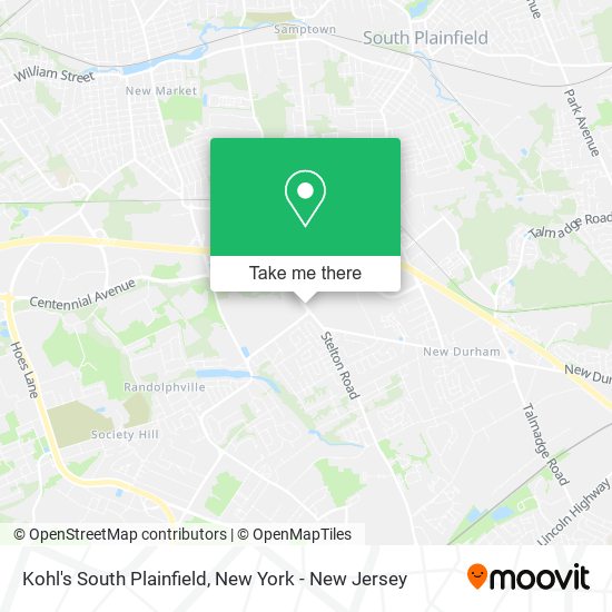 Kohl's South Plainfield map