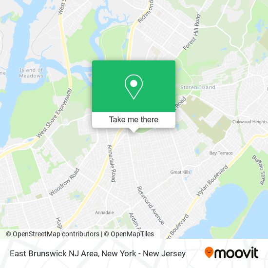 Mapa de East Brunswick NJ Area