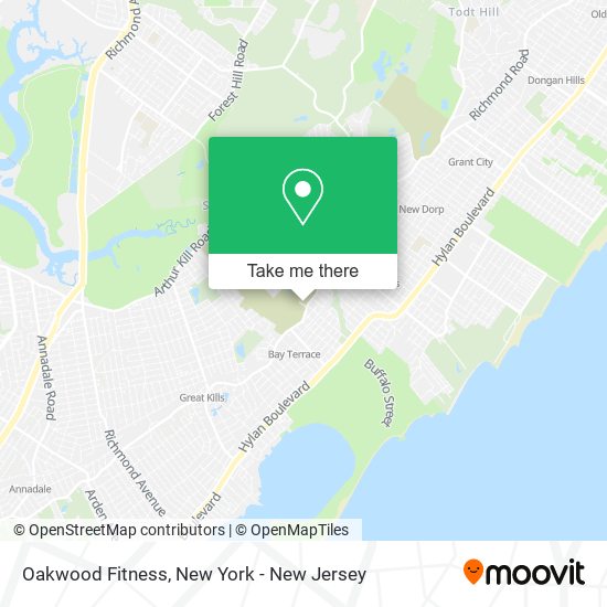 Oakwood Fitness map