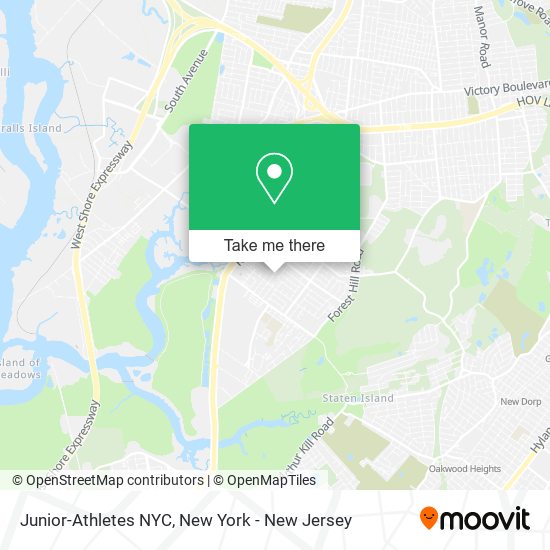 Mapa de Junior-Athletes NYC