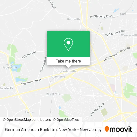 German American Bank Itm map