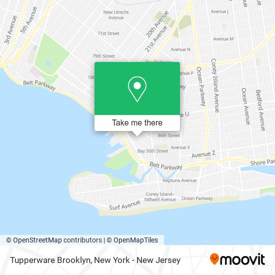 Tupperware Brooklyn map