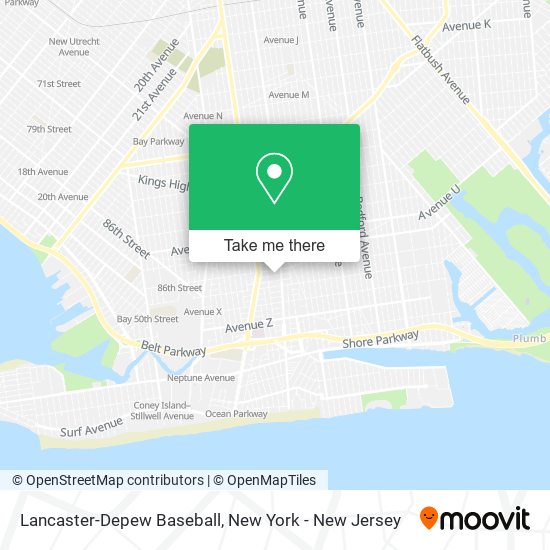 Lancaster-Depew Baseball map