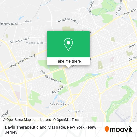 Mapa de Davis Therapeutic and Massage