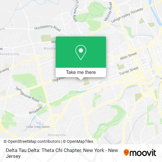 Delta Tau Delta: Theta Chi Chapter map