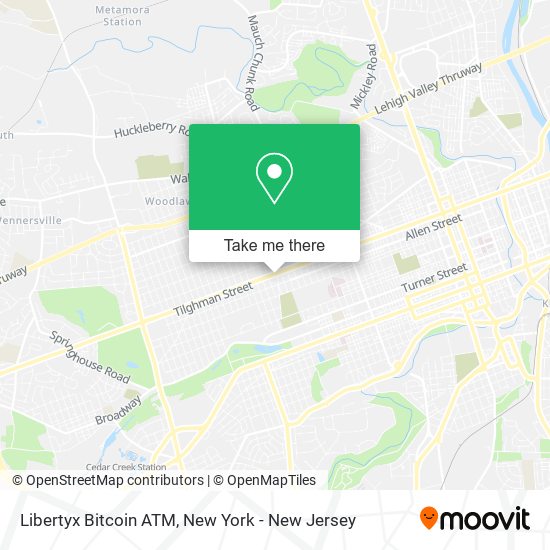 Mapa de Libertyx Bitcoin ATM