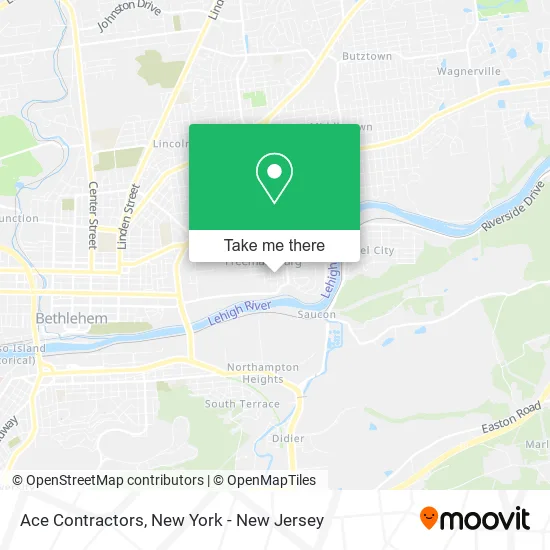 Ace Contractors map