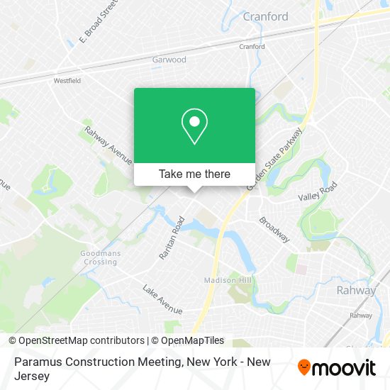 Mapa de Paramus Construction Meeting