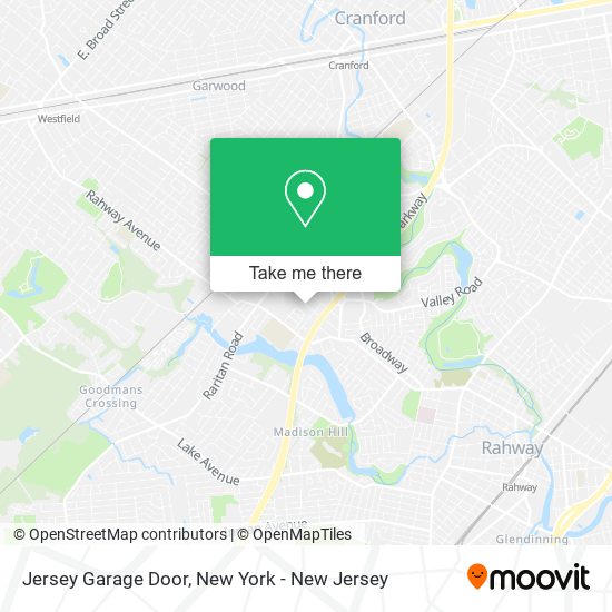 Jersey Garage Door map