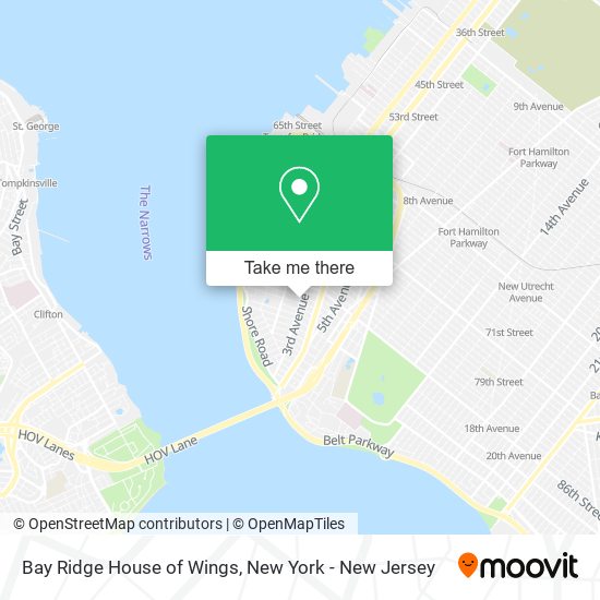 Mapa de Bay Ridge House of Wings