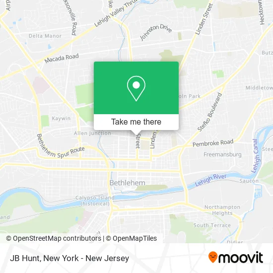 JB Hunt map