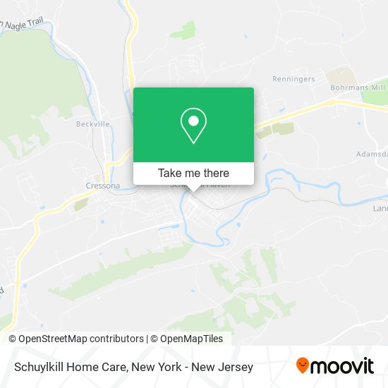 Schuylkill Home Care map