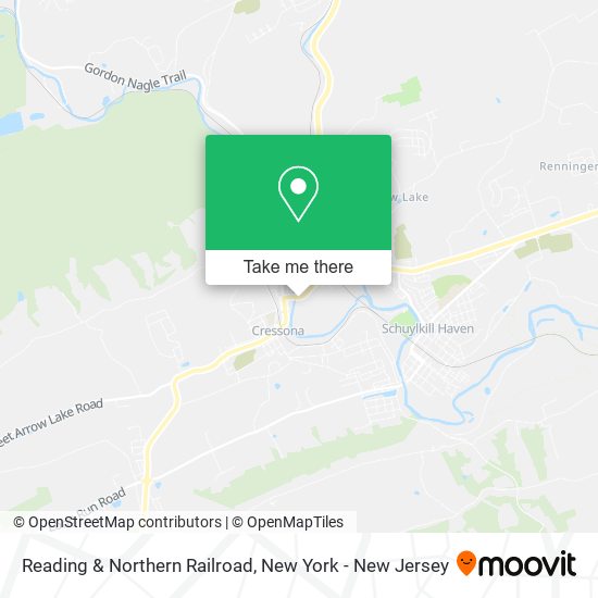 Reading & Northern Railroad map