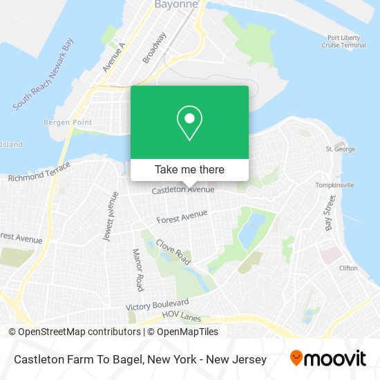 Mapa de Castleton Farm To Bagel