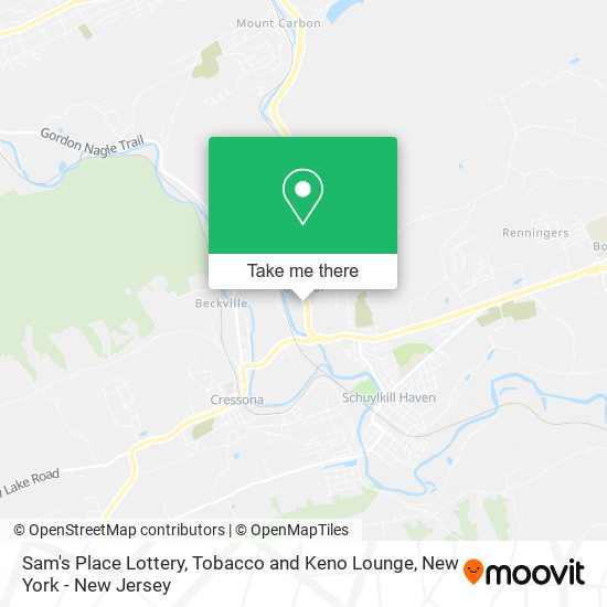 Mapa de Sam's Place Lottery, Tobacco and Keno Lounge