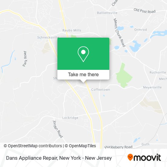 Mapa de Dans Appliance Repair