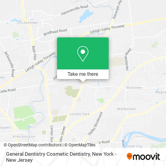 General Dentistry Cosmetic Dentistry map