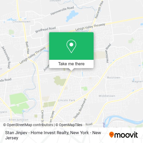 Mapa de Stan Jinjiev - Home Invest Realty