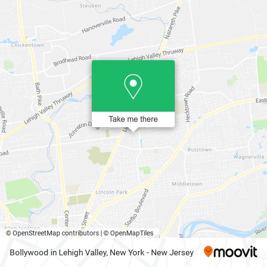 Bollywood in Lehigh Valley map