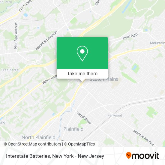 Interstate Batteries map