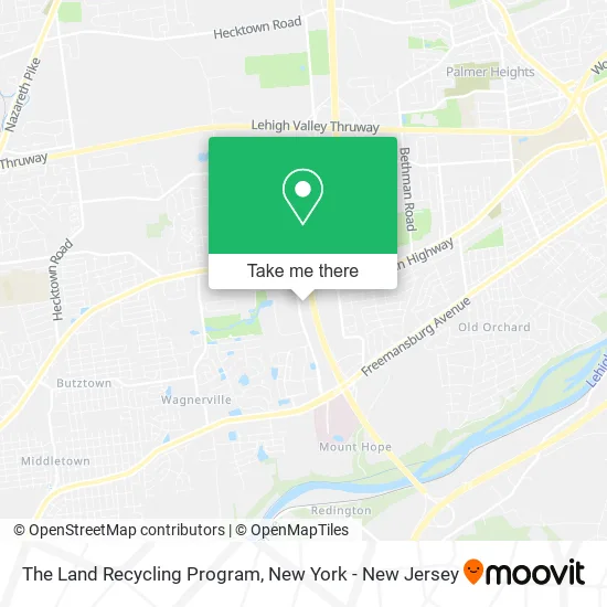 The Land Recycling Program map
