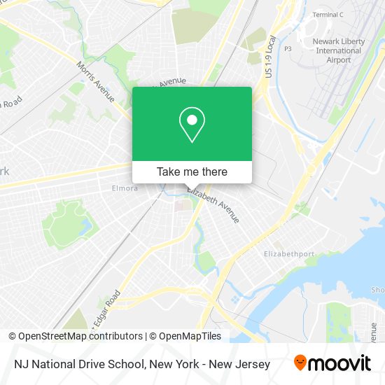 NJ National Drive School map