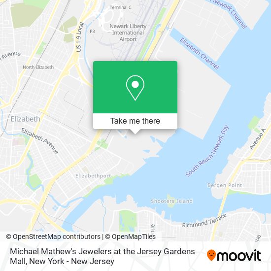 Michael Mathew's Jewelers at the Jersey Gardens Mall map