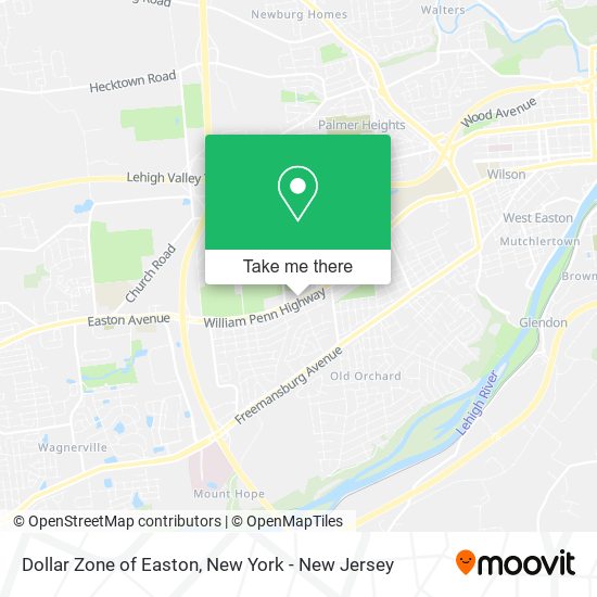 Dollar Zone of Easton map