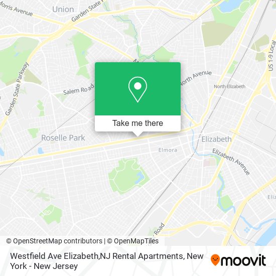 Westfield Ave Elizabeth,NJ Rental Apartments map
