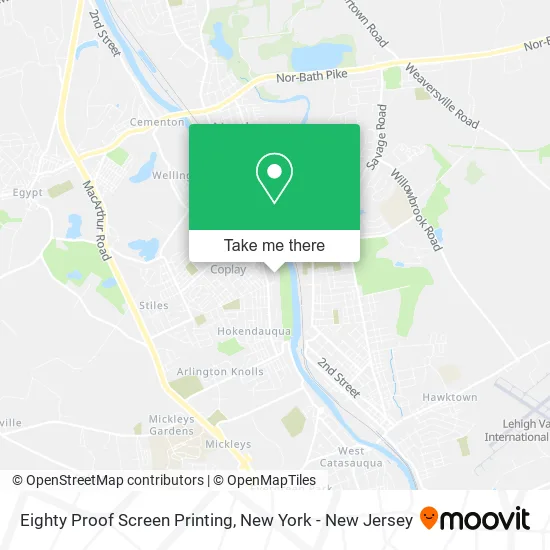 Eighty Proof Screen Printing map