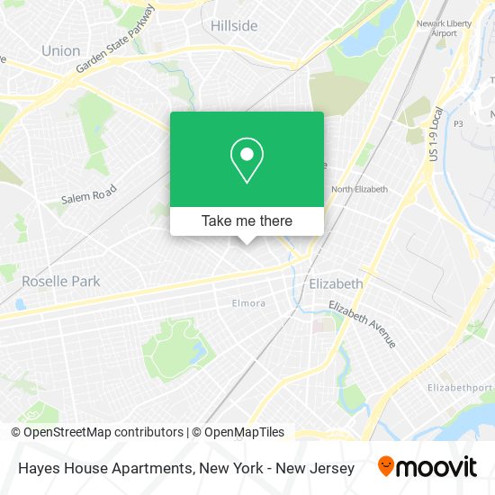 Hayes House Apartments map