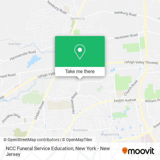 NCC Funeral Service Education map