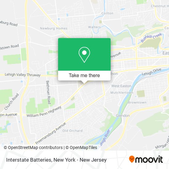 Interstate Batteries map