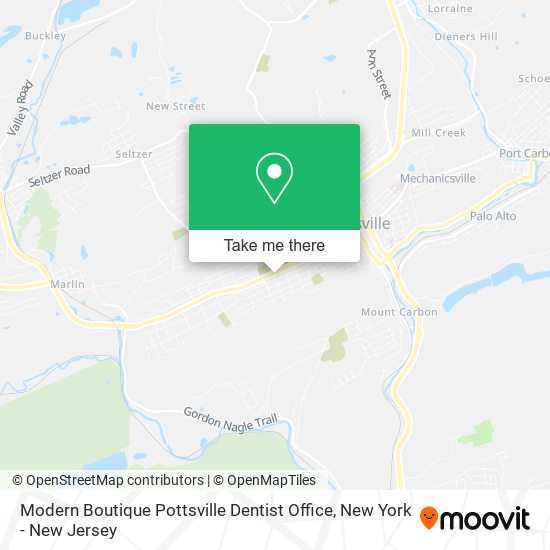 Modern Boutique Pottsville Dentist Office map