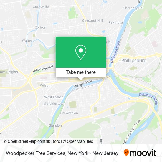 Mapa de Woodpecker Tree Services