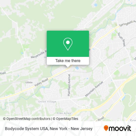 Mapa de Bodycode System USA