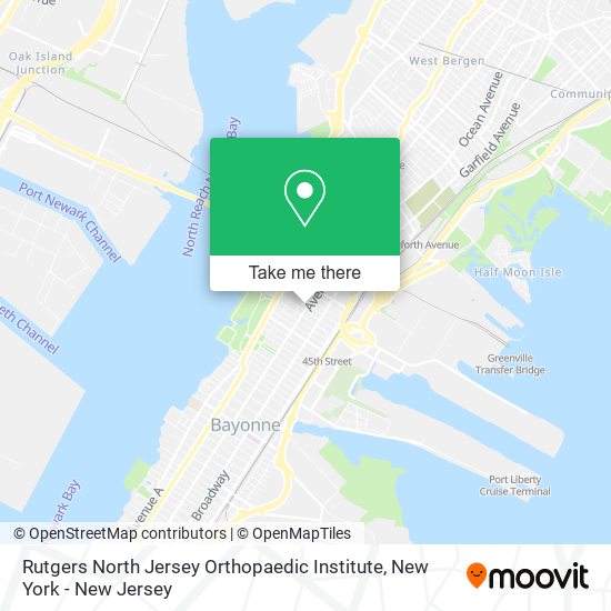 Mapa de Rutgers North Jersey Orthopaedic Institute