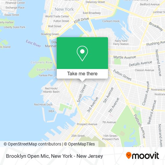 Brooklyn Open Mic map