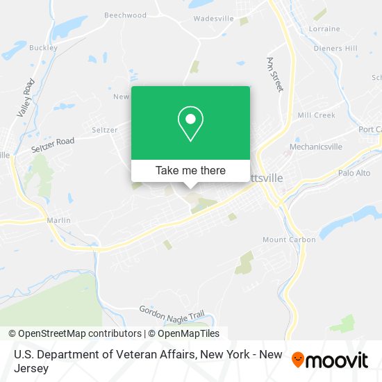 U.S. Department of Veteran Affairs map