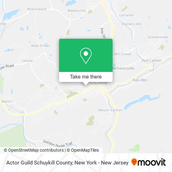 Actor Guild Schuykill County map