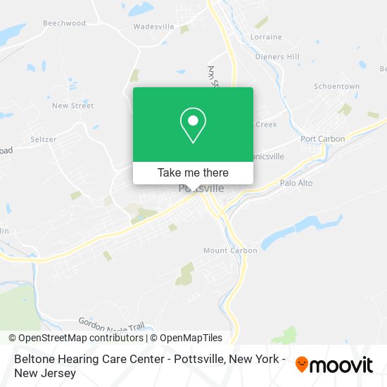 Mapa de Beltone Hearing Care Center - Pottsville