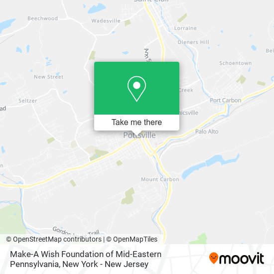 Mapa de Make-A Wish Foundation of Mid-Eastern Pennsylvania